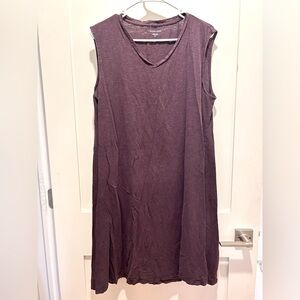 Eileen fisher maroon v-neck tank dress Hemp Organic Cotton L